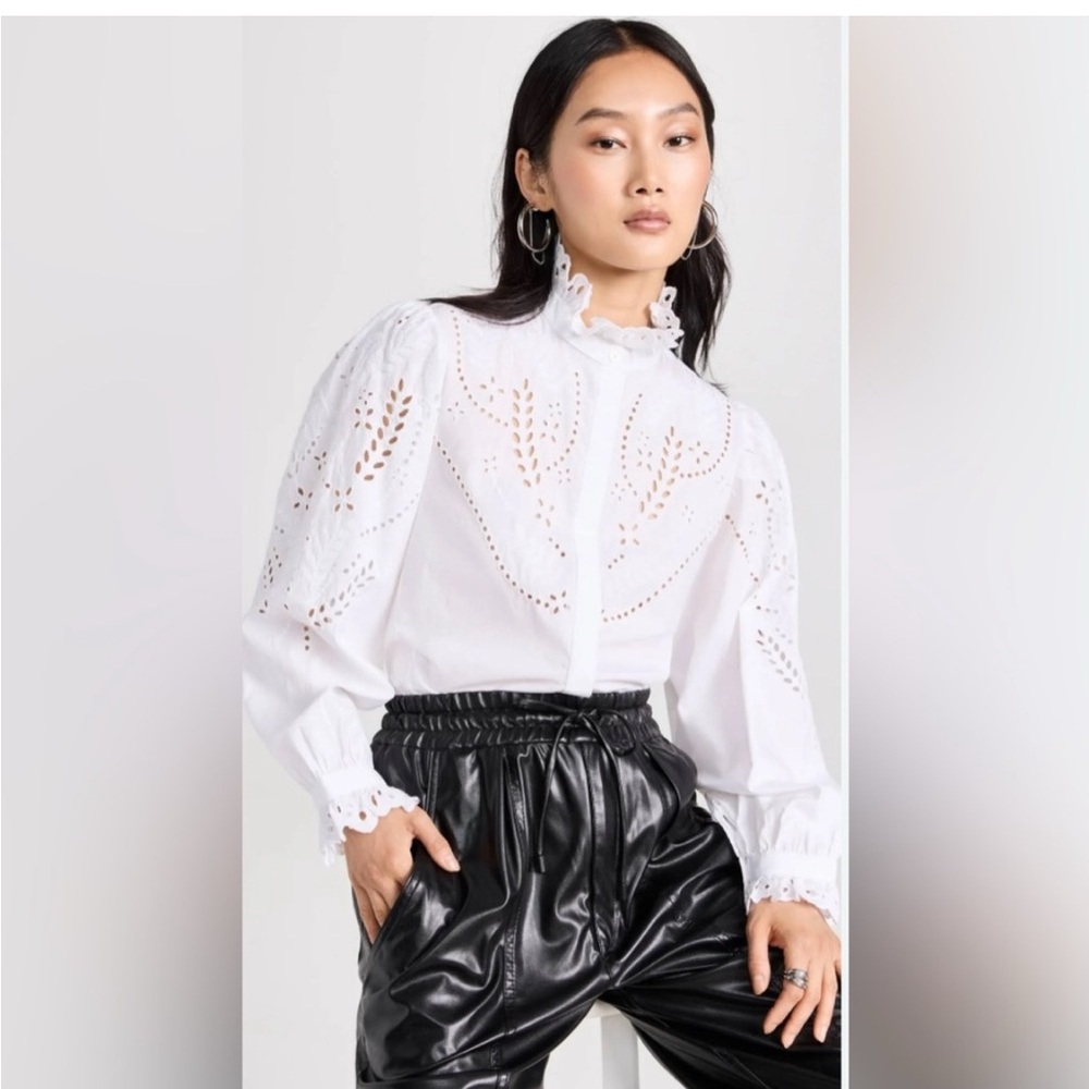 Isabel Marant White Eyelet Blouse